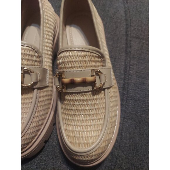 Vera Creation Women's Loafers. Size 6.5 Sunny Pro Beige NWOT Bamboo Y2K Slip On - Picture 3 of 10